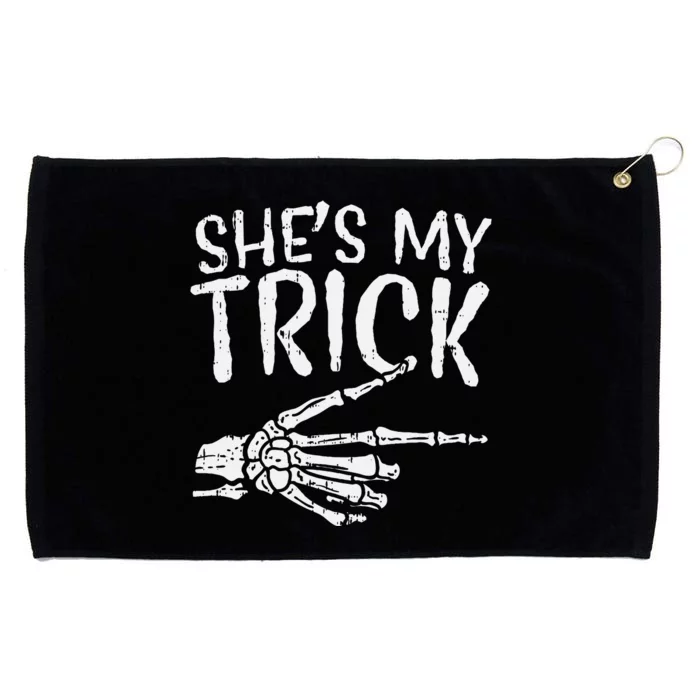 Shes My Trick Matching Couple Halloween Costume Boyfriend Grommeted Golf Towel