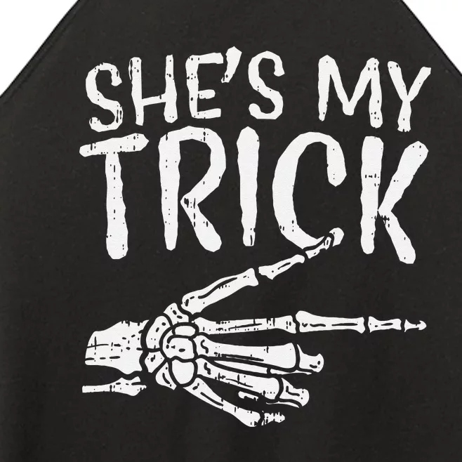 Shes My Trick Matching Couple Halloween Costume Boyfriend Women’s Perfect Tri Rocker Tank