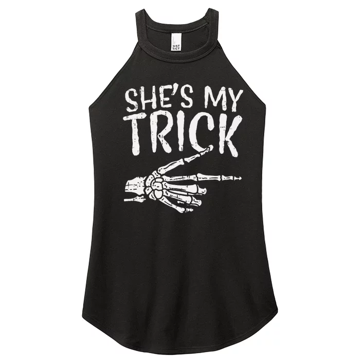 Shes My Trick Matching Couple Halloween Costume Boyfriend Women’s Perfect Tri Rocker Tank