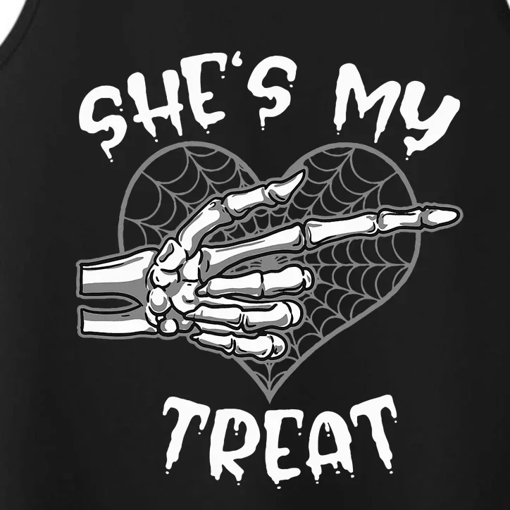 SheS My Treat Funny Halloween Matching Couple Performance Tank