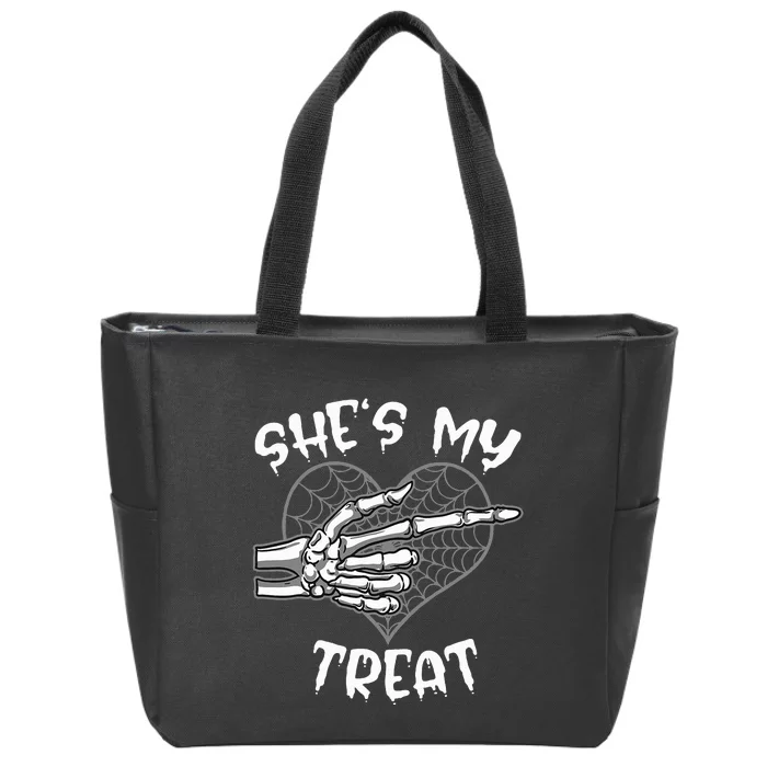 SheS My Treat Funny Halloween Matching Couple Zip Tote Bag