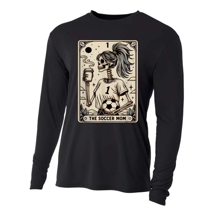 Soccer Mom Tarot Card Vintage Halloween Soccer Mama Cooling Performance Long Sleeve Crew