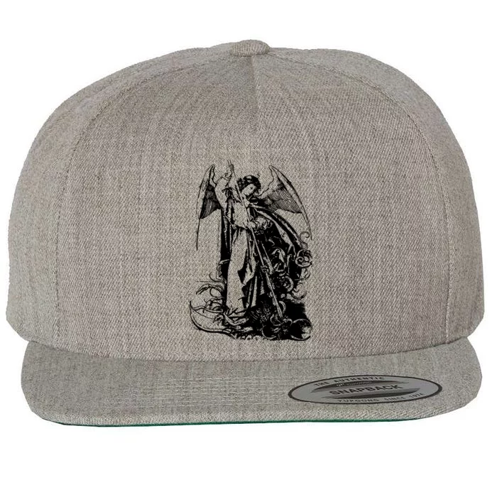 St Michael The Archangel Angel Wool Snapback Cap