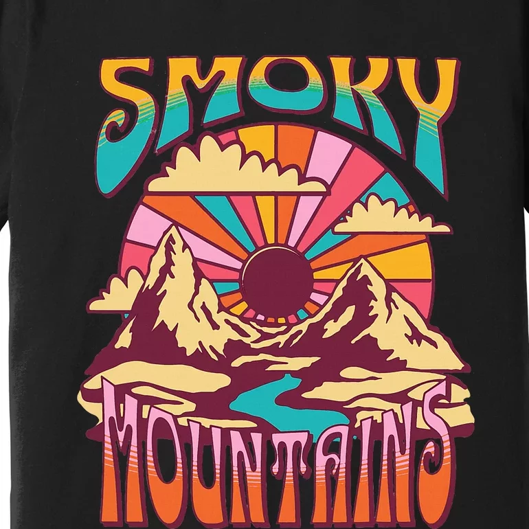 Smoky Mountains Tennessee Nature Hiking Mountains Outdoors Premium T-Shirt