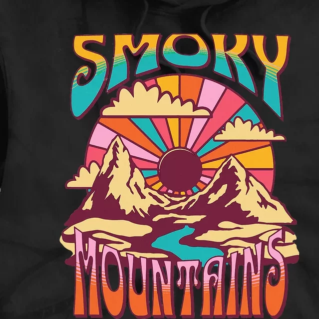 Smoky Mountains Tennessee Nature Hiking Mountains Outdoors Tie Dye Hoodie