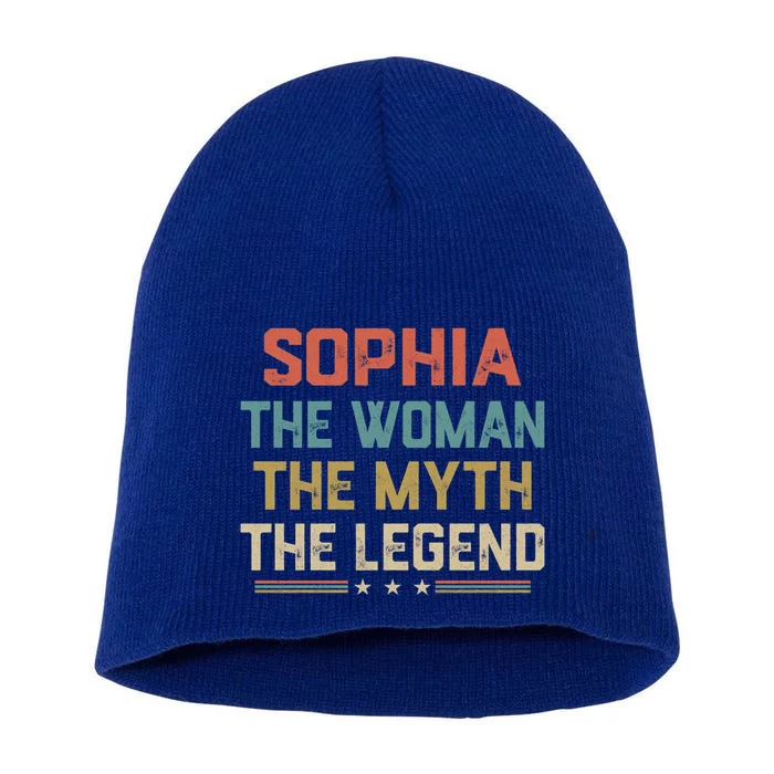 Sophia Myth The Legend Gift Sophia First Name Cool Gift Short Acrylic Beanie