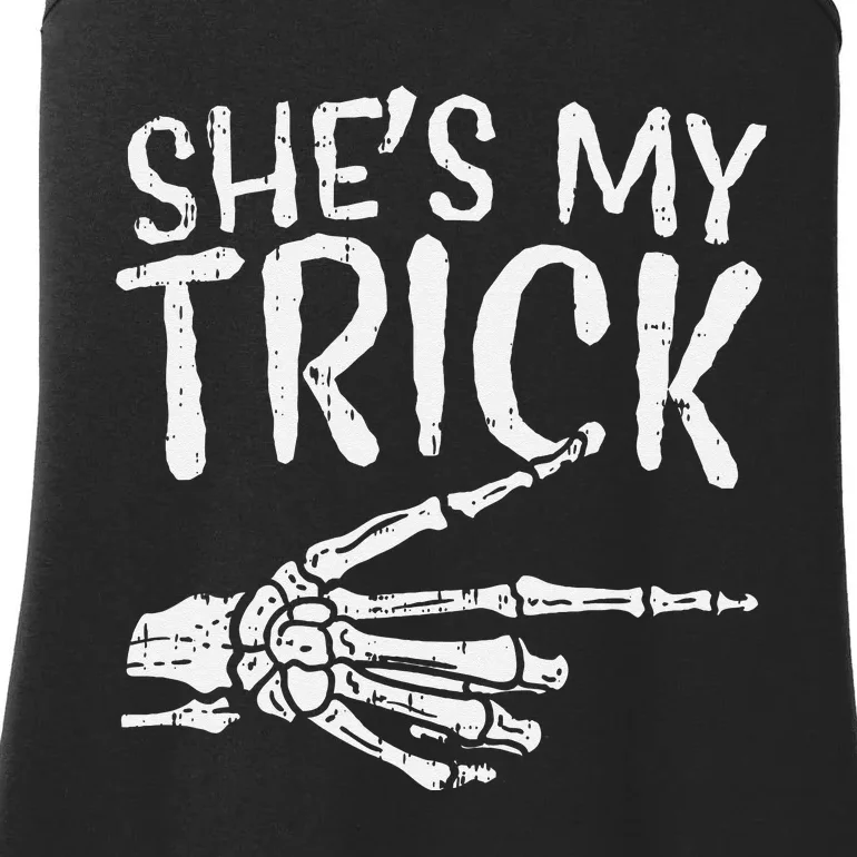 Shes My Trick Matching Couple Halloween Costume Boyfriend Ladies Essential Tank