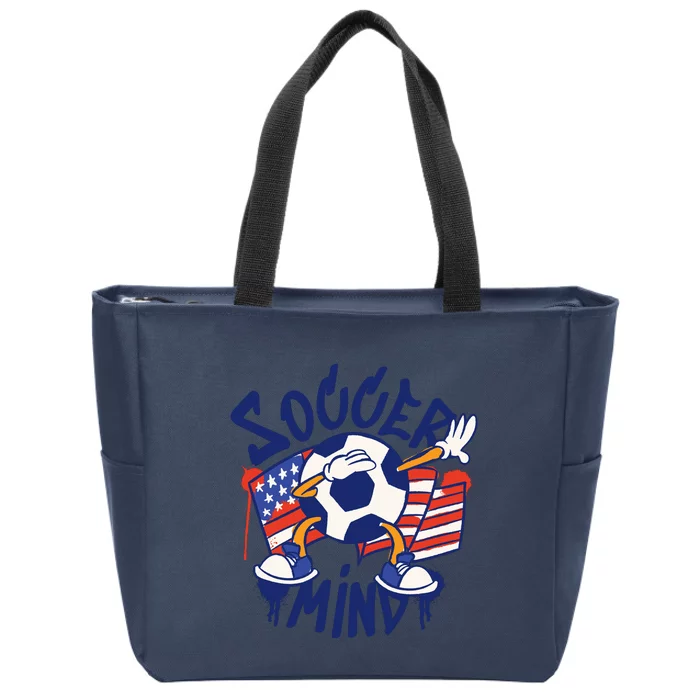 Soccer Mind USA Zip Tote Bag