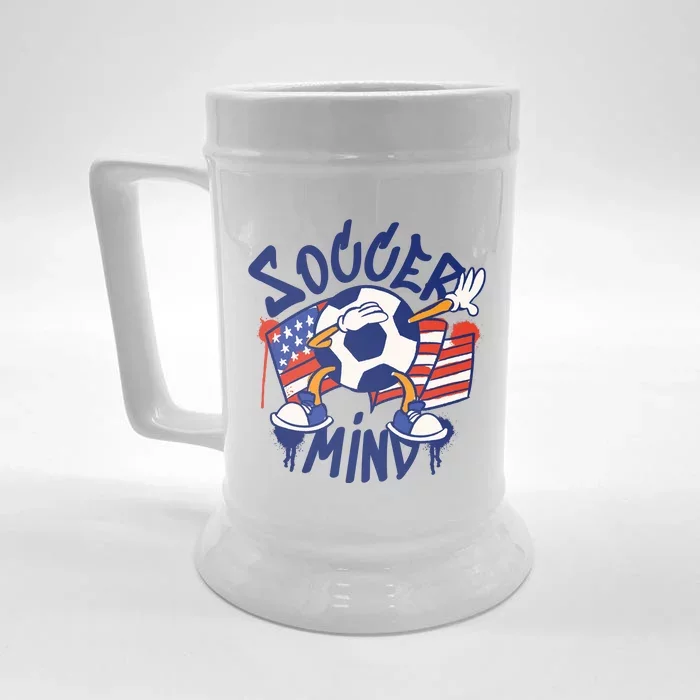 Soccer Mind USA Front & Back Beer Stein