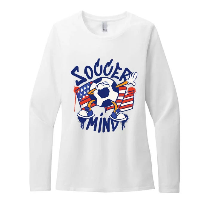 Soccer Mind USA Womens CVC Long Sleeve Shirt