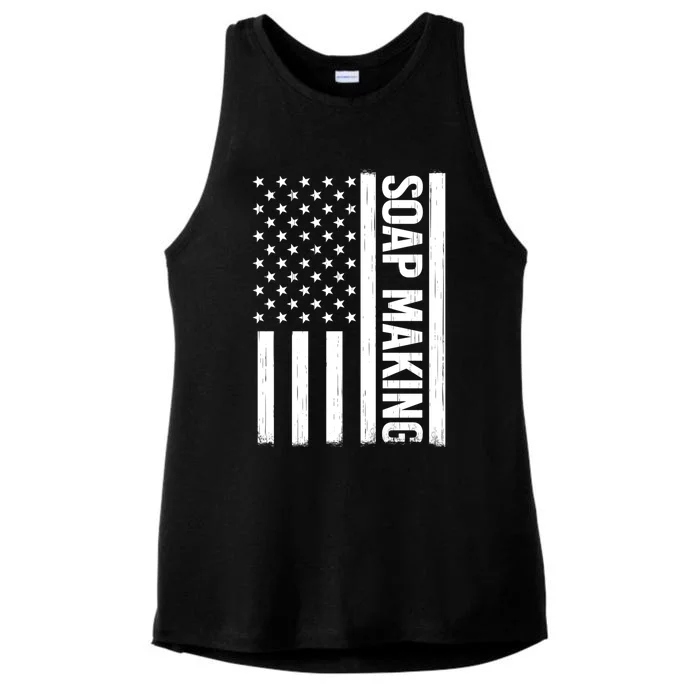 Soap Making Us Flag Soapmaker Vintage Soap Maker Great Gift Ladies Tri-Blend Wicking Tank