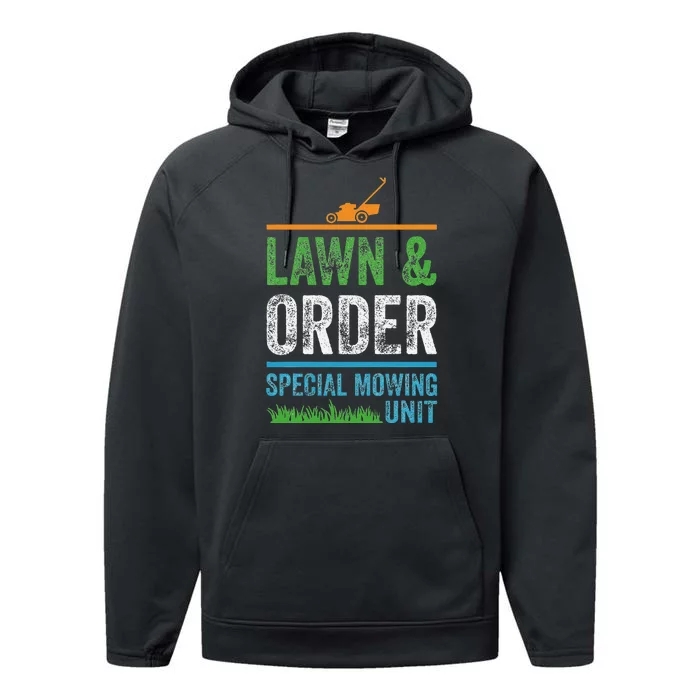 Special Mowing Unit Lawn & Order Lawn Mowers Performance Fleece Hoodie