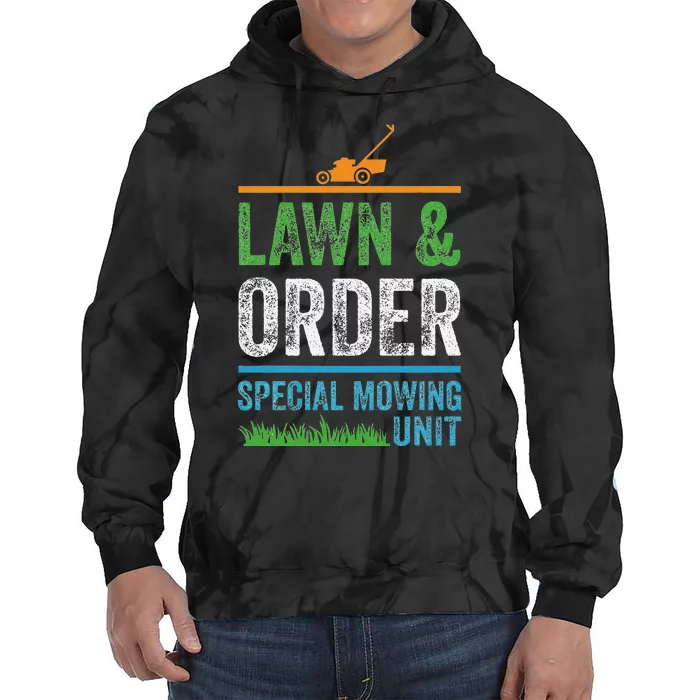 Special Mowing Unit Lawn & Order Lawn Mowers Tie Dye Hoodie