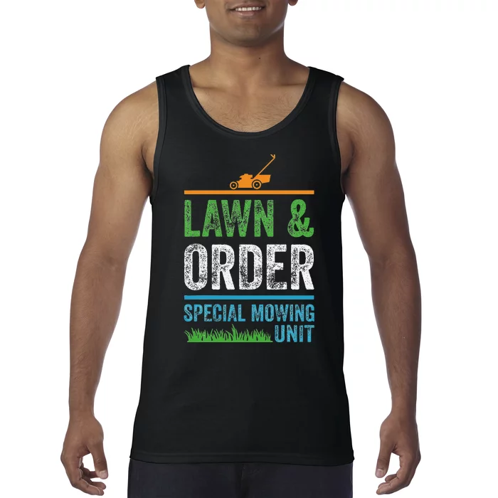 Special Mowing Unit Lawn & Order Lawn Mowers Tank Top