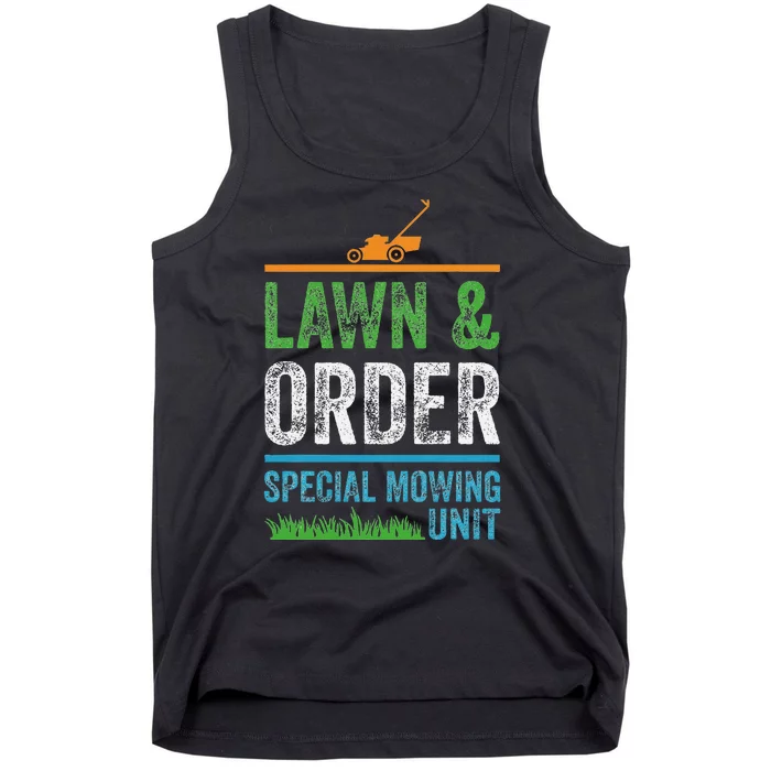 Special Mowing Unit Lawn & Order Lawn Mowers Tank Top