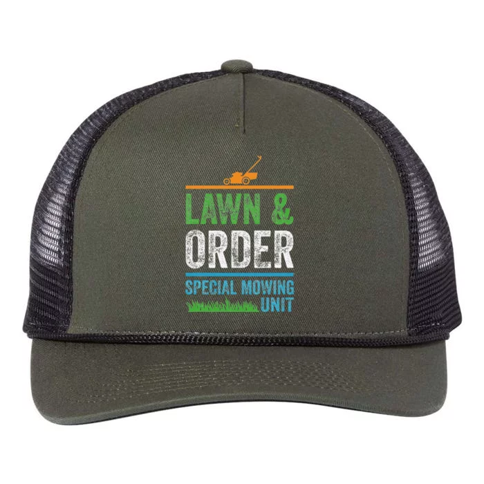 Special Mowing Unit Lawn & Order Lawn Mowers Retro Rope Trucker Hat Cap