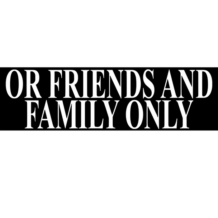 Shawn Mendes Updates Or Friends And Family Only Bumper Sticker