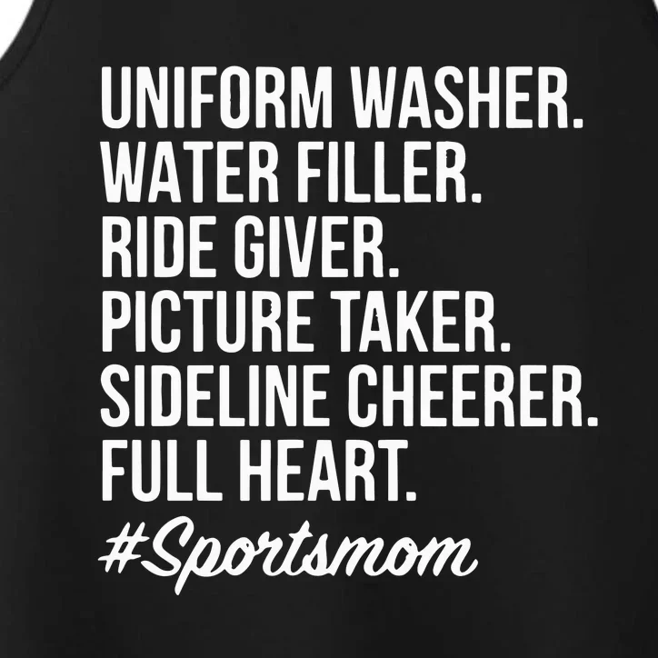 Sports Mom Uniform Washer Water Filler Baseball Mom Performance Tank