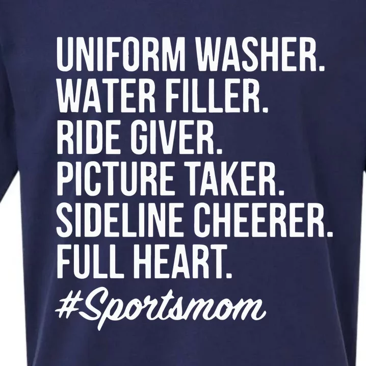 Sports Mom Uniform Washer Water Filler Baseball Mom Sueded Cloud Jersey T-Shirt