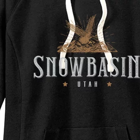 Snowbasin Mountains Utah Hiking Outdoors Eagle Cute Gift Women's Fleece Hoodie