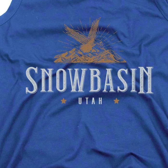 Snowbasin Mountains Utah Hiking Outdoors Eagle Cute Gift Tank Top