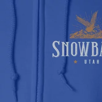 Snowbasin Mountains Utah Hiking Outdoors Eagle Cute Gift Full Zip Hoodie