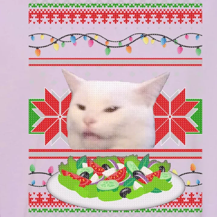 Smug Table Cat Meme Ugly Christmas Garment-Dyed Sweatshirt