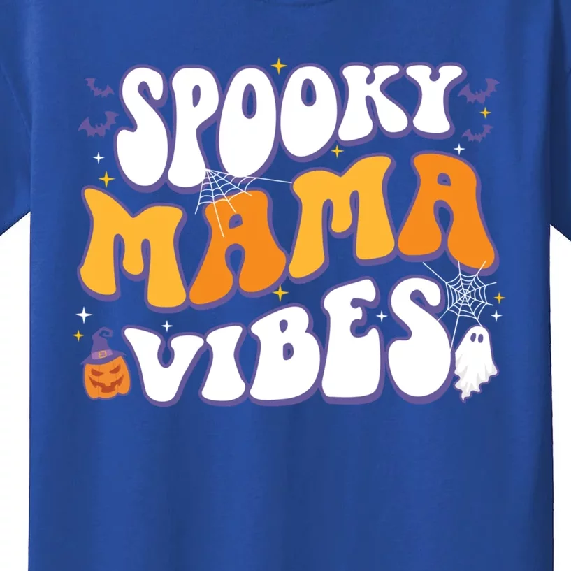 Spooky Mama Vibes Halloween Cool Gift Kids T-Shirt