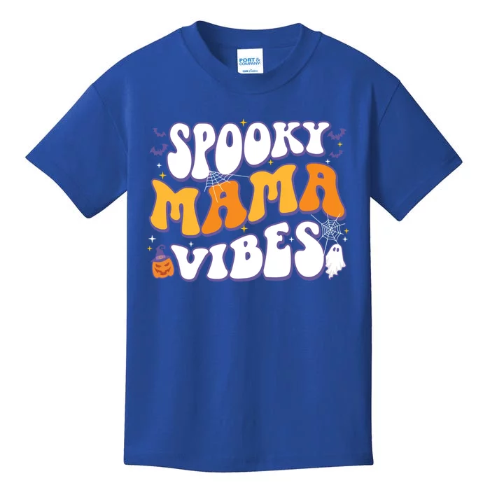 Spooky Mama Vibes Halloween Cool Gift Kids T-Shirt