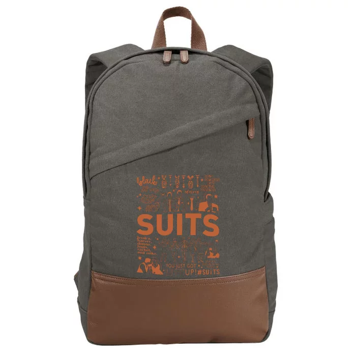 Suits Movie Vintage Harvey Specter Vintage Cotton Canvas Backpack