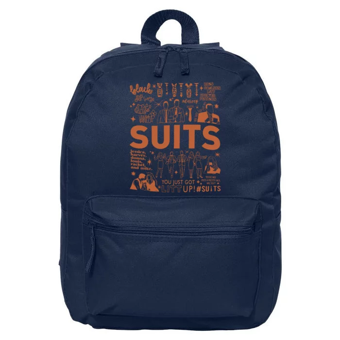 Suits Movie Vintage Harvey Specter Vintage 16 in Basic Backpack