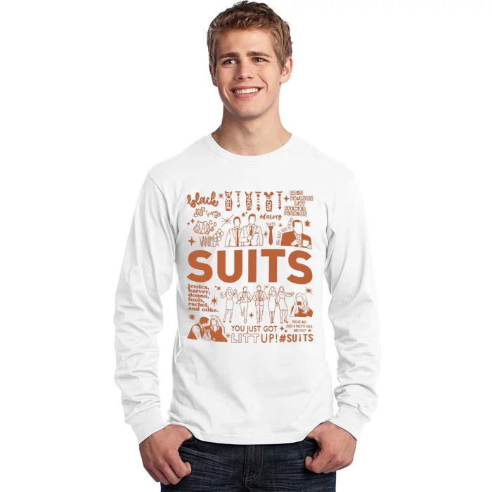 Suits Movie Vintage Harvey Specter Vintage Tall Long Sleeve T-Shirt