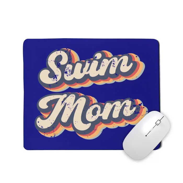 Swim Mom Vintage Rainbow Gift Mousepad