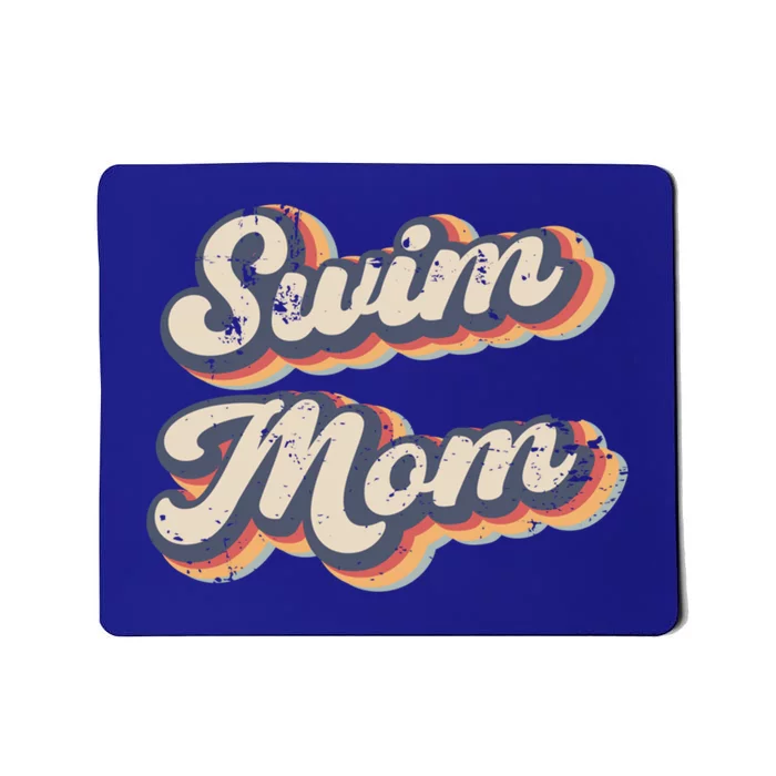 Swim Mom Vintage Rainbow Gift Mousepad