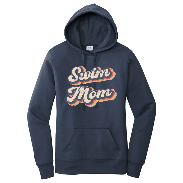 Swim Mom Vintage Rainbow Gift Women's Pullover Hoodie