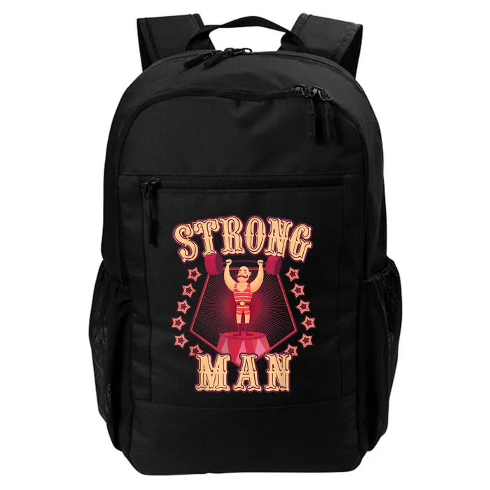 Strong Man Vintage Retro Circus Carnival Birthday Party Daily Commute Backpack