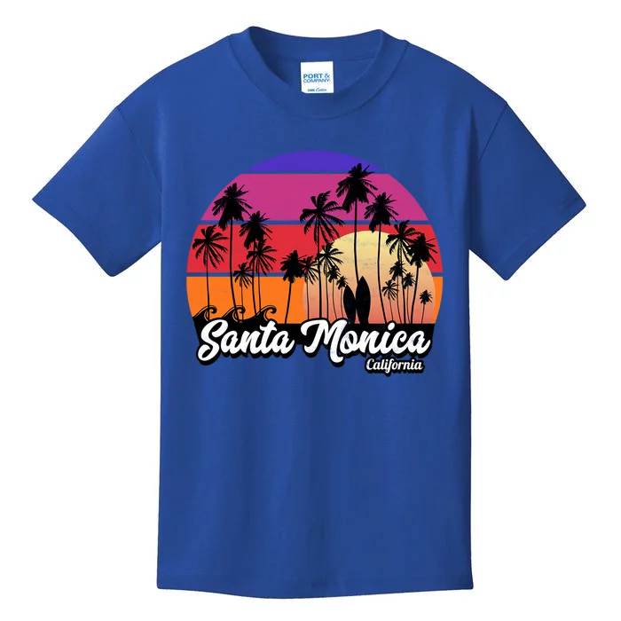 Santa Monica Vintage California Surf Cool Gift Kids T-Shirt