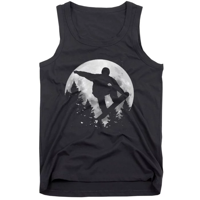 Snowboard Moon vintage Freestyle Snowboarding Tank Top