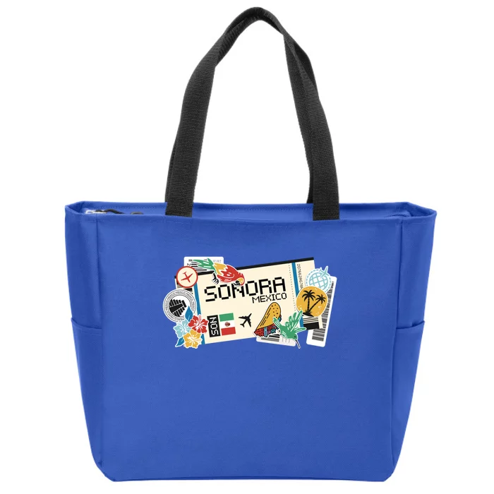 Sonora Mexican Vacation Holidays Estado De Sonora Mexico Funny Gift Zip Tote Bag