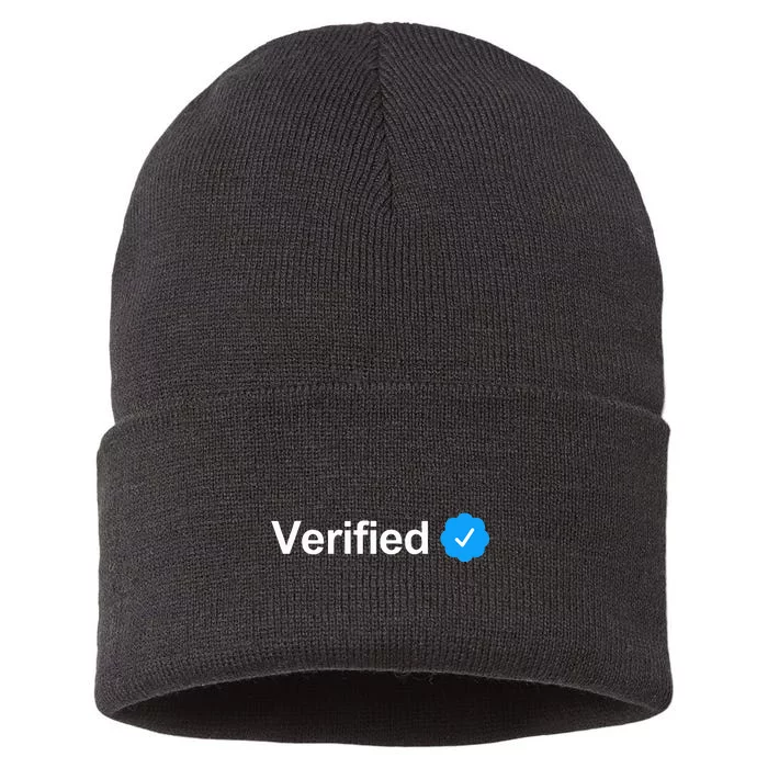 Social Media Verified Account Check Mark Sustainable Knit Beanie