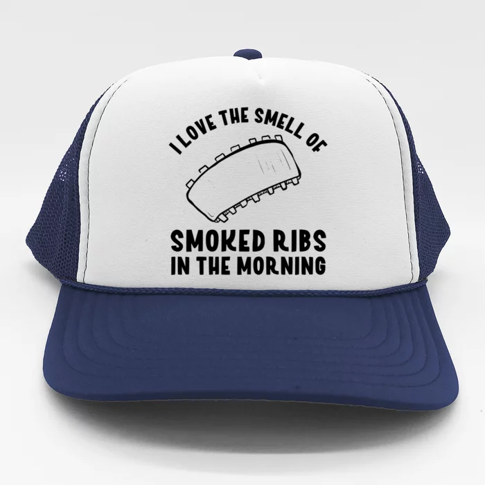 Smoking Meat Vintage Barbecue Lover Bbq Ribs Gift Trucker Hat