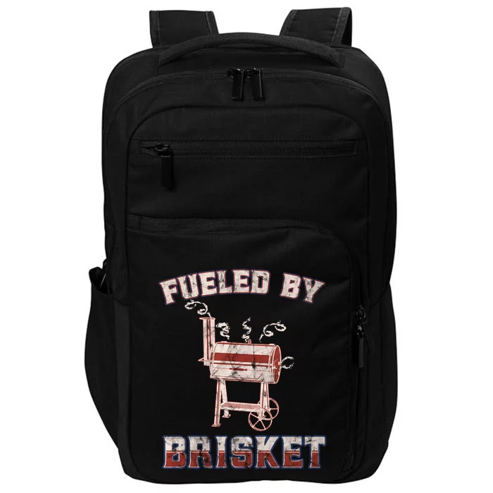 Smoking Meat Vintage Barbecue Lover Fueled By Brisket Gift Impact Tech Backpack