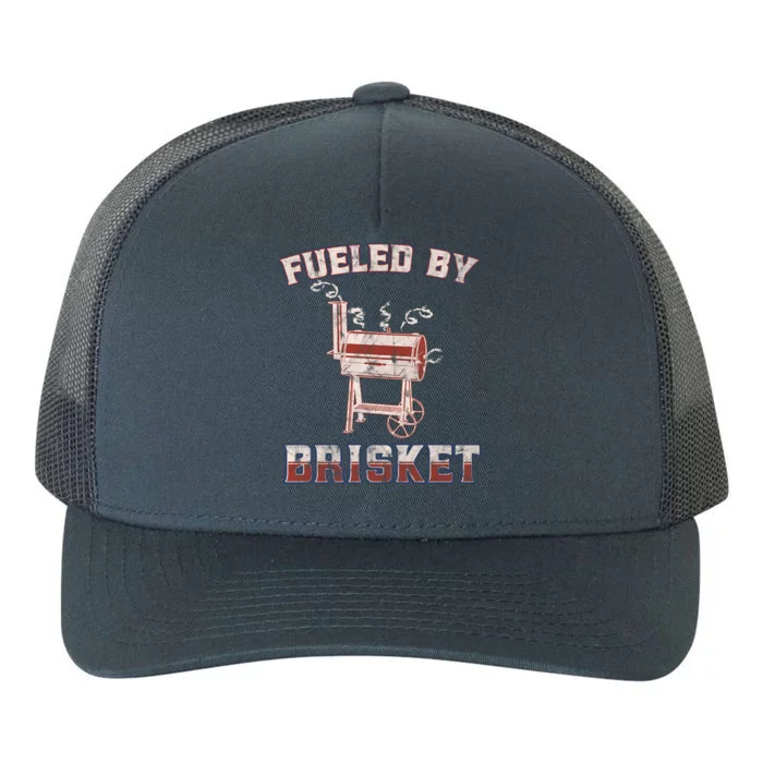 Smoking Meat Vintage Barbecue Lover Fueled By Brisket Gift Yupoong Adult 5-Panel Trucker Hat