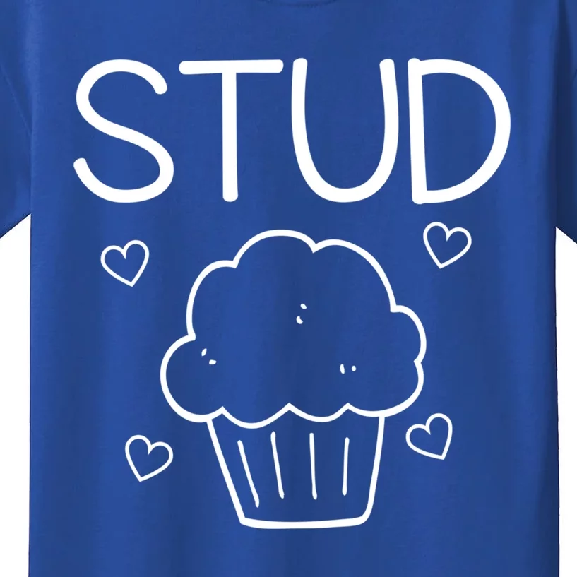 Stud Muffin Valentines Day Cute Heart Love Funny Gift Kids T-Shirt