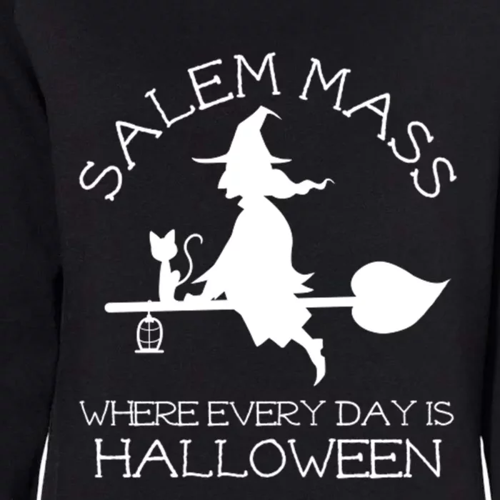 Salem Mass Where Every Day Is Halloween Witch Massachusetts Gift Womens California Wash Sweatshirt