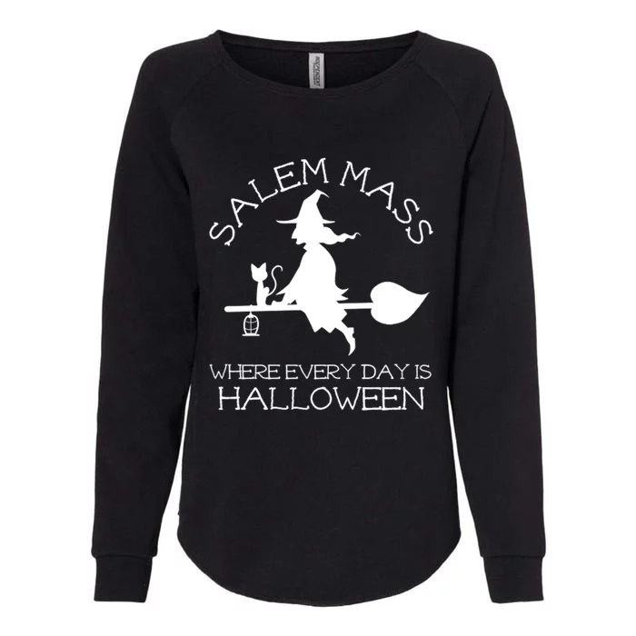 Salem Mass Where Every Day Is Halloween Witch Massachusetts Gift Womens California Wash Sweatshirt