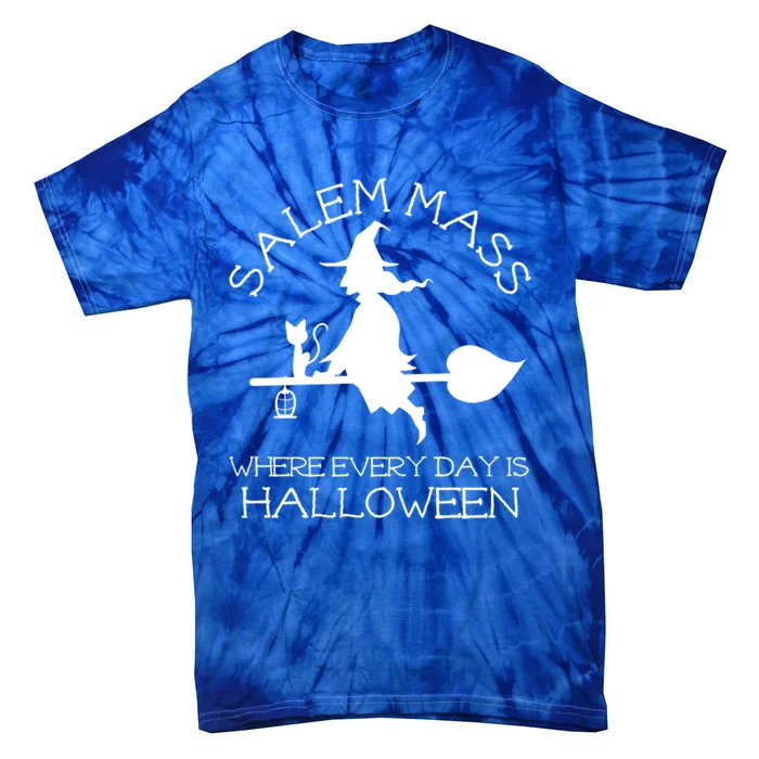 Salem Mass Where Every Day Is Halloween Witch Massachusetts Gift Tie-Dye T-Shirt