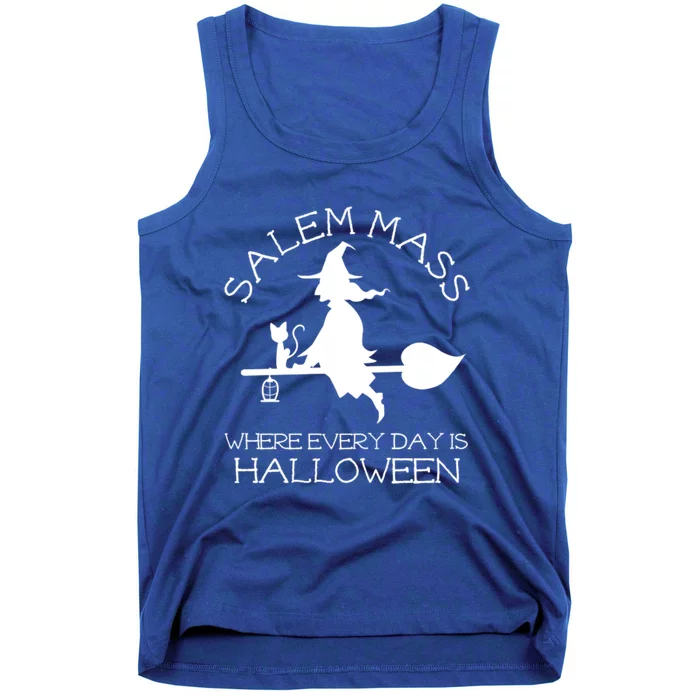 Salem Mass Where Every Day Is Halloween Witch Massachusetts Gift Tank Top