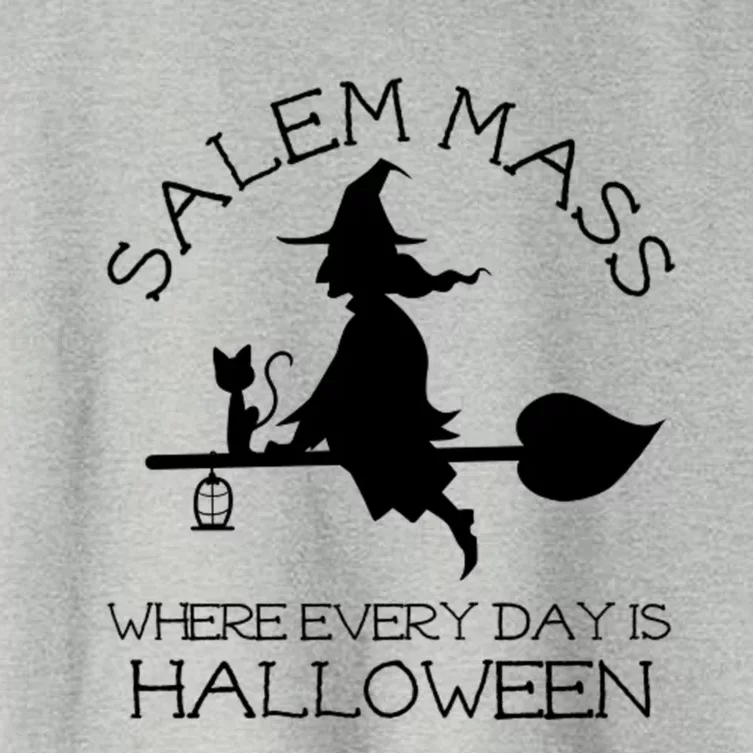 Salem Mass Where Every Day Is Halloween Witch Massachusetts Gift Women's Crop Top Tee