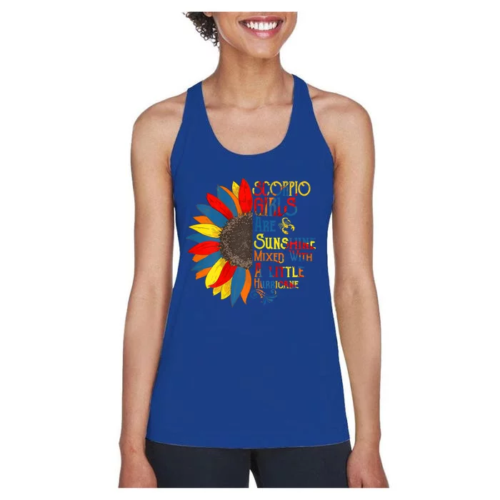 Sunshine Mixed With Hurricane Scorpio Birthday Gift Women's Racerback Tank